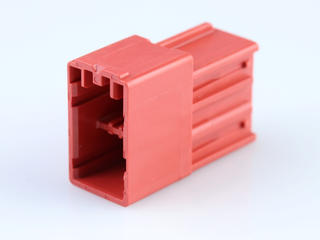 5056060402 - CP-3.3 Plug Housing, 3.30mm Pitch, Dual Row, Polarized, Positive Inertia  Lock, 4 Circuits, Red