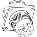 Amphenol-FLS014N2P03 Connector Circular Conn Circular PIN 4 POS Crimp ST Flange Mount 4 Terminal 1 Port Bag