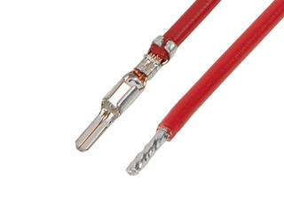 2175232125 - Pre-Crimped Lead Mizu-P25 Male-to-Pigtail, Tin (Sn) Plating, 450.00mm Length, 22 AWG, Red