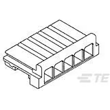 TE Connectivity-92009-6 Connector Discrete Wire Housing Conn Housing RCP 6 POS 2.5mm Crimp ST Cable Mount Natural Loose