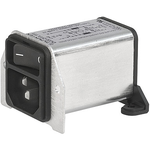 SCHURTER-DC22.2121.111 Power Entry Modules Power Entry Module Filtered M 3 POS 250VAC 2A Switch RA 1 Port