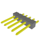 Samtec-TSM-105-02-S-SH Connector Headers and PCB Receptacles Conn Unshrouded Header HDR 5 POS 2.54mm Solder RA Side Entry SMD Tube