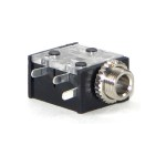 Switchcraft-35RAPC2BV4 Connector Audio and Video Conn 3.5MM Stereo Jack F 3 POS Solder RA Thru-Hole 3 Terminal 1 Port