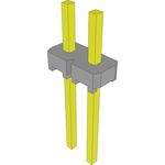Samtec-MTLW-102-08-G-S-140 Connector Headers and PCB Receptacles Conn Unshrouded Header HDR 2 POS 2.54mm Solder ST Top Entry Thru-Hole Bulk