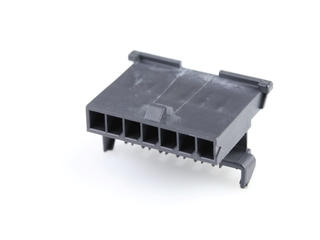 2008750007 - Micro-Fit TPA Free-Hanging Plug Housing, Single Row, 7 Circuits, UL 94V-0, Low-Halogen, Black