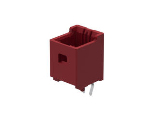 5031590202 - 1.50mm Pitch, CLIK-Mate PCB Receptacle, Single Row, Through Hole, Vertical, Tin Plating, Positive Lock, with Peg, 2 Circuits, Red