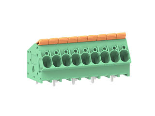 2213920009 - 7.50mm Pitch Lever Activated Fixed Mount PCB Terminal Block, 35° Wire Entry, Left Rear Terminal, 9 Circuits