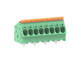 2213930008 - 7.50mm Pitch Lever Activated Fixed Mount PCB Terminal Block, 35° Wire Entry, Left Front Terminal, 8 Circuits